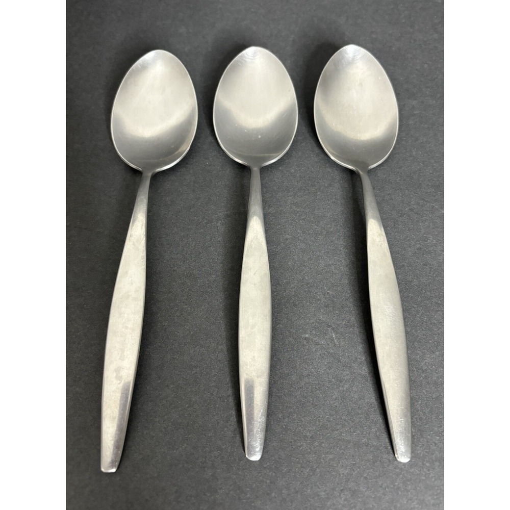 3 Gorham Americraft Tango Tablespoons 8 3/8" Modern Minimalist Stainless Steel